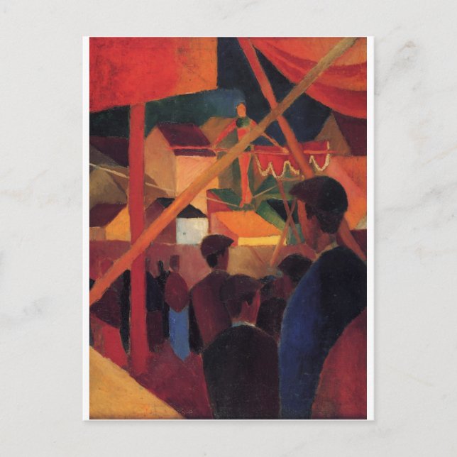 August Macke - Seiltänzer 1914 Oil Canvas Circus Postcard (Front)