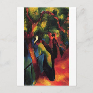 August Macke - Sonniger Weg - 1913 - Sunny Way Oil Postcard