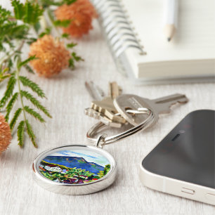 August Macke - Spring Landscape in Tegernsee Keychain