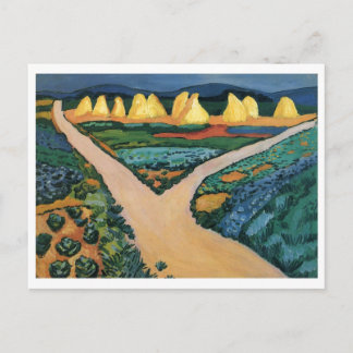 August Macke - Vegetable Fields 1911 Oil on Canvas Postcard