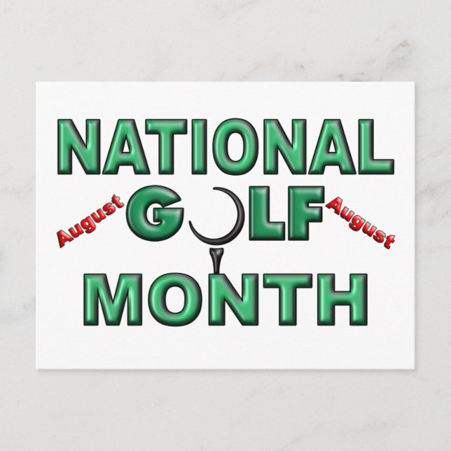 August - National Golf Month Postcard (Front)