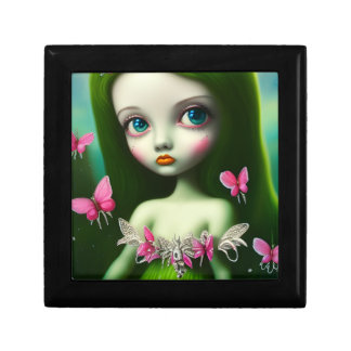 August Peridot Birthstone Butterfly Girl Gift Box