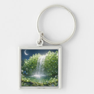 August Peridot Waterfall Keychain