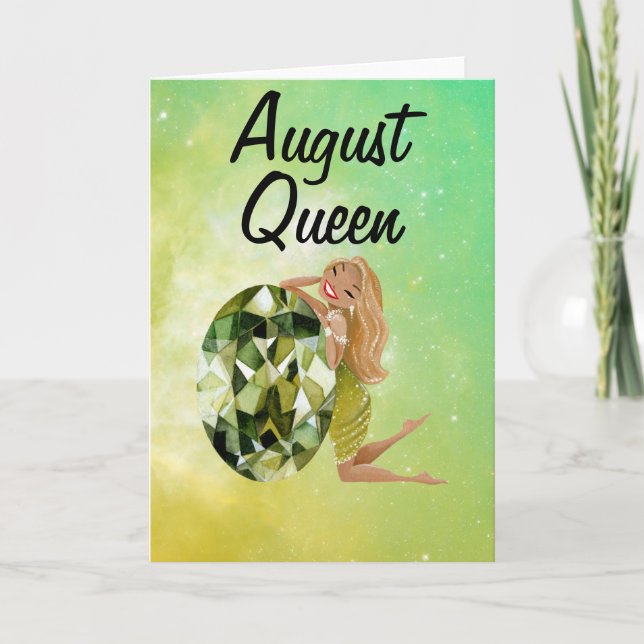 August Queen Birthday Card (Front)