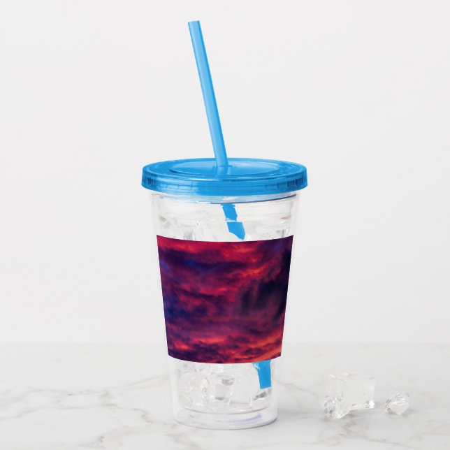 august red acrylic tumbler (Front Ice)
