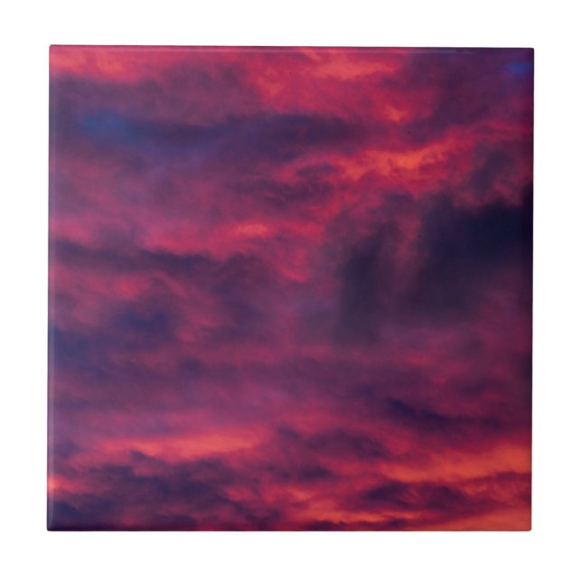 august red ceramic tile (Front)