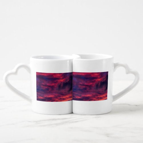 august red coffee mug set