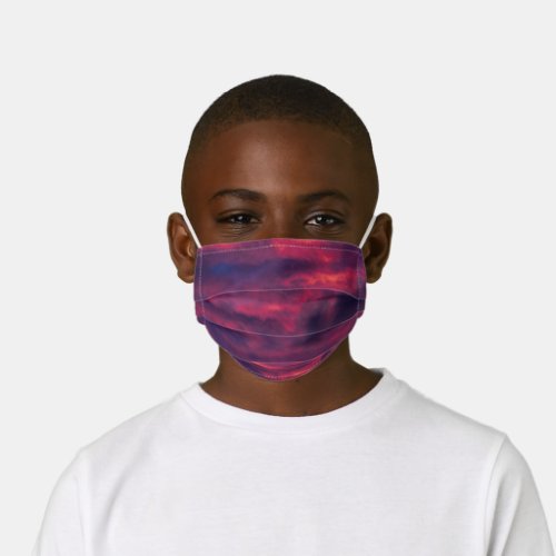 august red kids cloth face mask