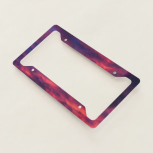 august red license plate frame