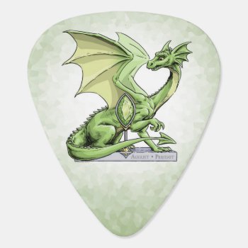August’s Birthstone Dragon: Peridot Guitar Pick by critterwings at Zazzle
