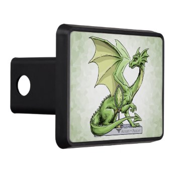 August’s Birthstone Dragon: Peridot Hitch Cover by critterwings at Zazzle
