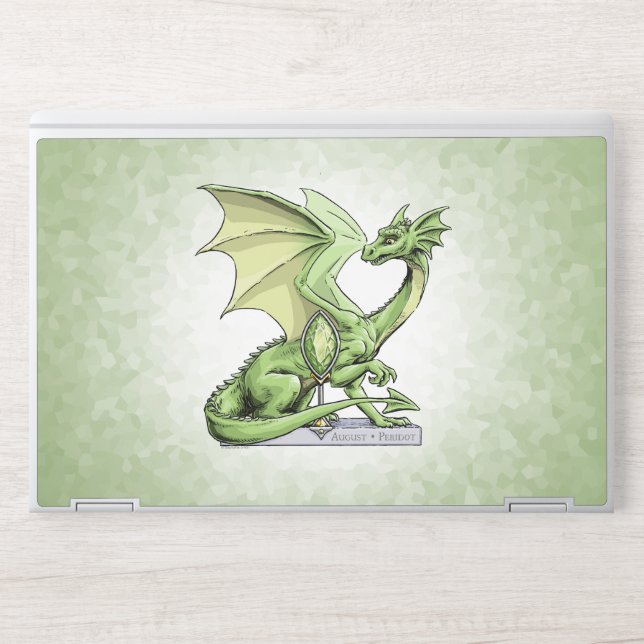 August’s Birthstone Dragon: Peridot HP Laptop Skin (Front)
