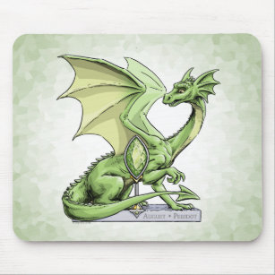 August’s Birthstone Dragon: Peridot Mouse Pad