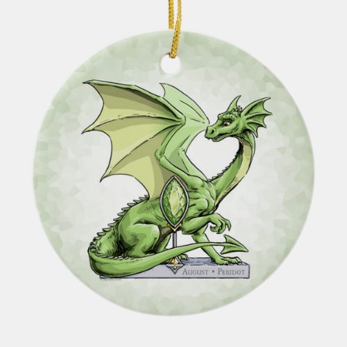 Augustâs Birthstone Dragon Peridot Ornament