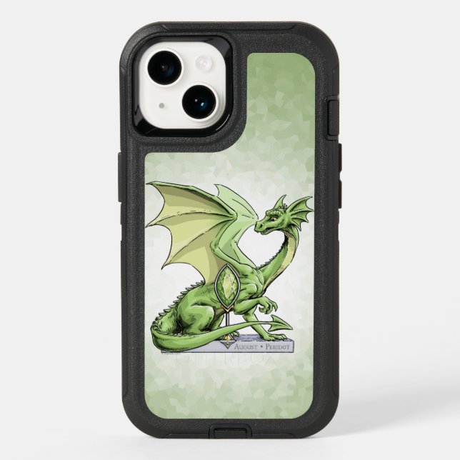 August’s Birthstone Dragon: Peridot Otterbox Case (Back)