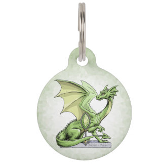 August’s Birthstone Dragon: Peridot Pet ID Tag