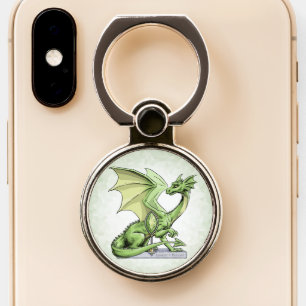 August’s Birthstone Dragon: Peridot  Phone Ring Stand