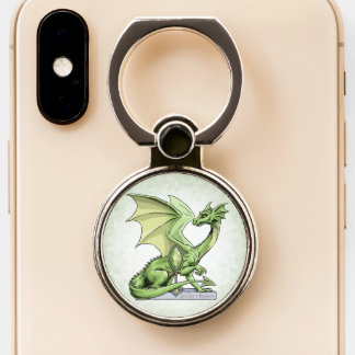 August’s Birthstone Dragon: Peridot  Phone Ring Stand