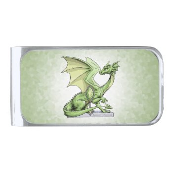 August’s Birthstone Dragon: Peridot Silver Finish Money Clip by critterwings at Zazzle