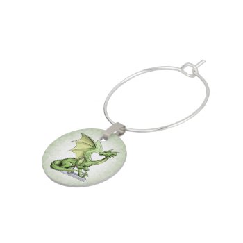 August’s Birthstone Dragon: Peridot Wine Charm by critterwings at Zazzle