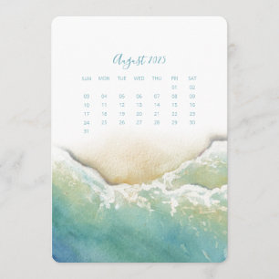 August Stand Alone Calendar Seashore