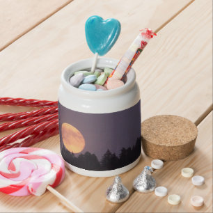 August Supermoon over Paradise Ridge Candy Jar