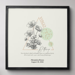 August to September Birth Flower Custom Birthday Peel And Stick Photo Tile