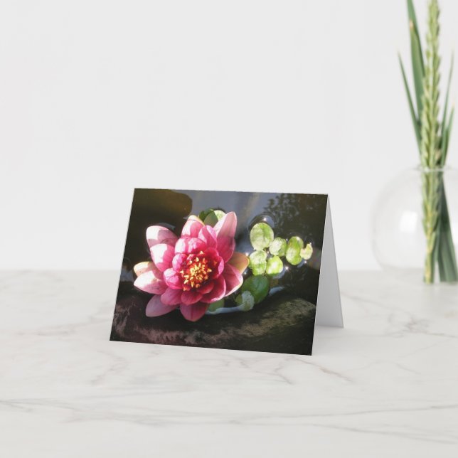 August Waterlily Thank You Note Card (Front)