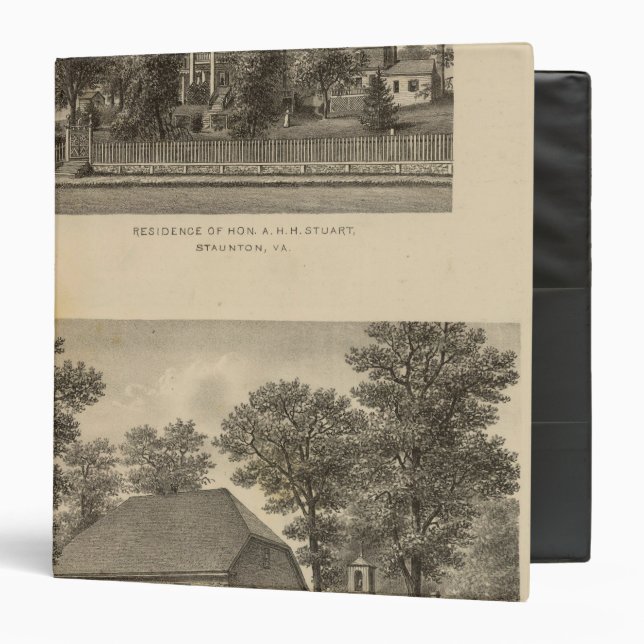 Augusta Church Stuart residence 3 Ring Binder (Front/Inside)