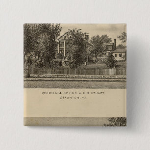 Augusta Church Stuart residence Pinback Button