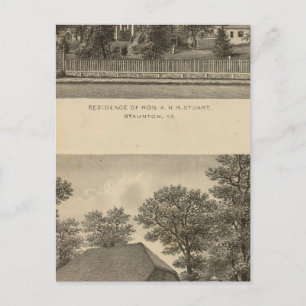 Augusta Church Stuart residence Postcard