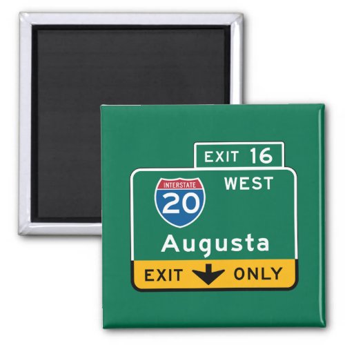 Augusta GA Road Sign Magnet