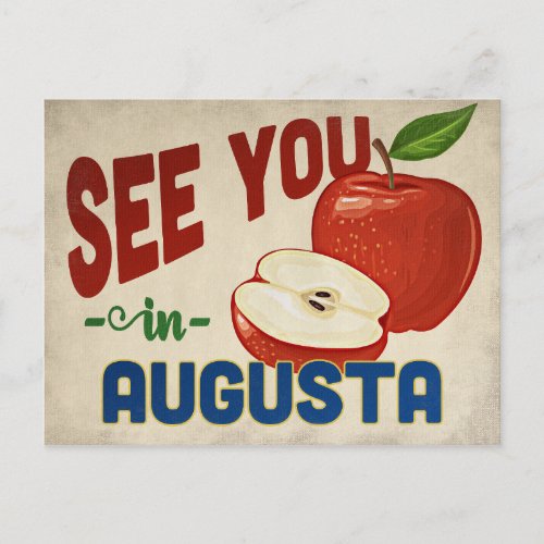 Augusta Georgia Apple _ Vintage Travel Postcard