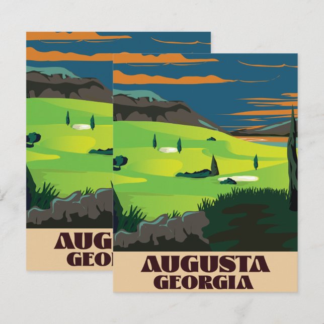 Augusta Georgia Golf poster (Front/Back)