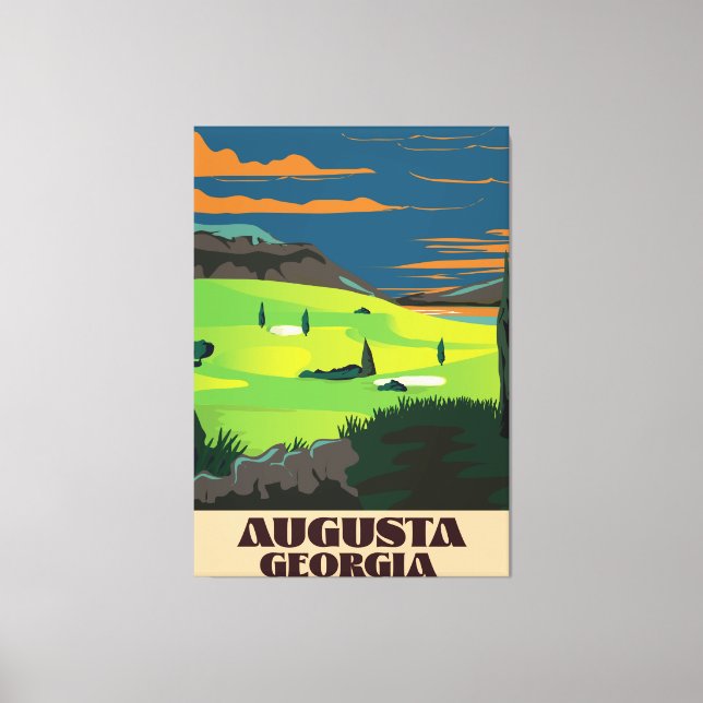 Augusta Georgia Golf poster Canvas Print (Front)