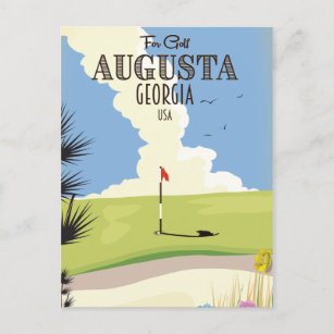 Augusta Georgia Golf Poster Postcard