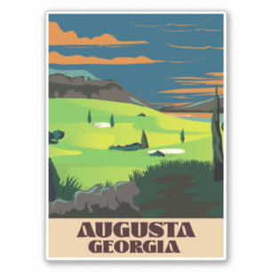 Augusta Georgia Golf poster Sticker