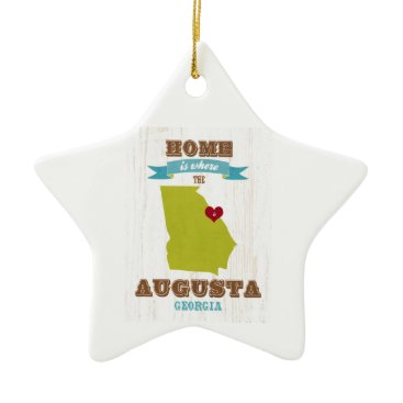 Augusta, Georgia Map – Home Is Where The Heart Is Ceramic Ornament