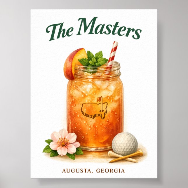 Augusta Georgia Masters Printable Digital Download Poster (Front)