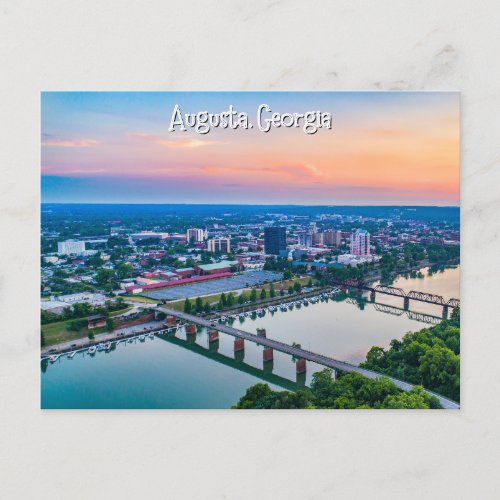 Augusta Georgia Postcard Sunset