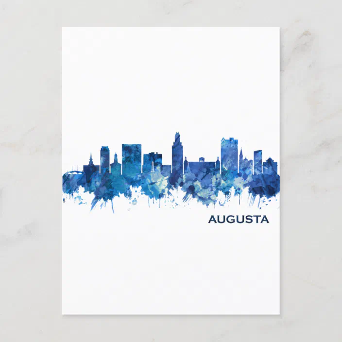Augusta Georgia Skyline Poster Augusta City Skyline Series Art Print Augusta Gift