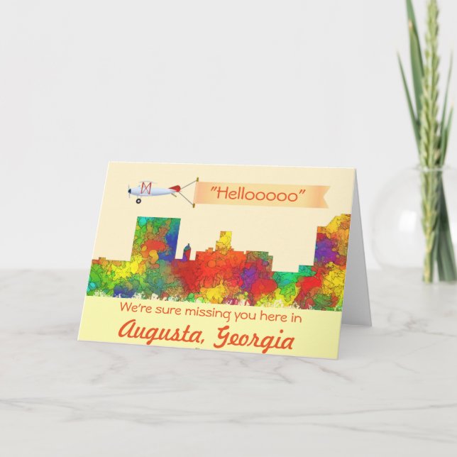 Augusta Georgia Skyline-SG Holiday Card (Front)