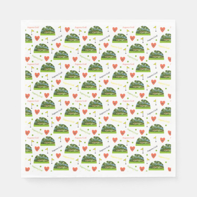 Augusta Golf 12th Hole Napkins (Front)