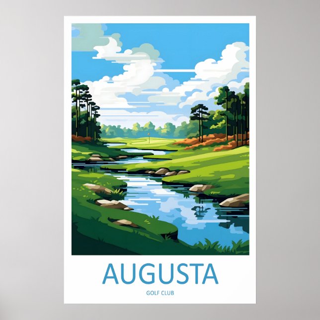 Augusta Golf Course Travel Print Wall Art Augusta (Front)