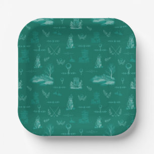 Augusta Golf Toile Paper Plates