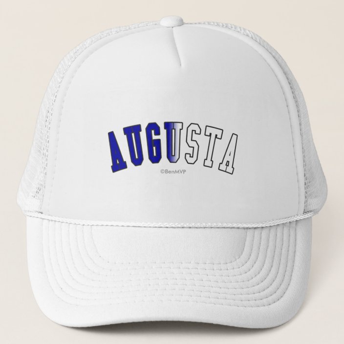 Augusta in Maine State Flag Colors Hat