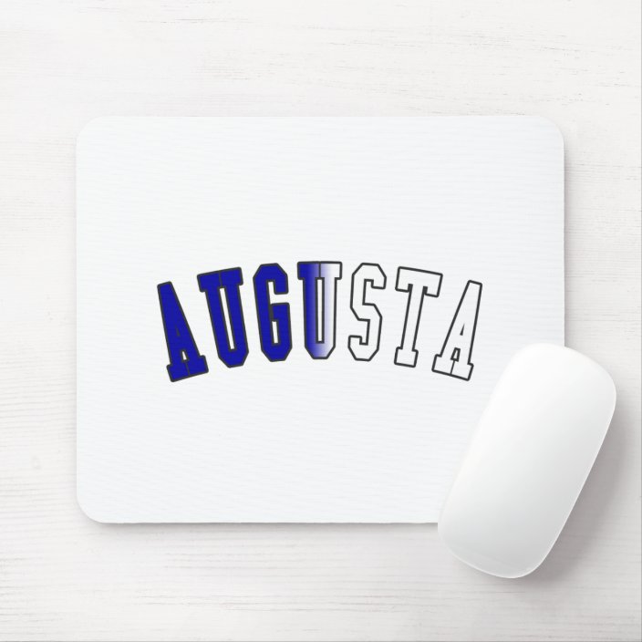 Augusta in Maine State Flag Colors Mousepad