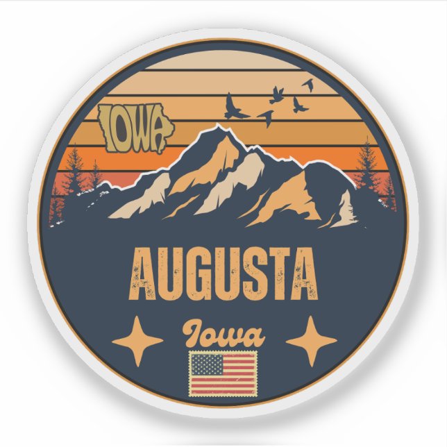 Augusta, Iowa, United States Sticker (Front)