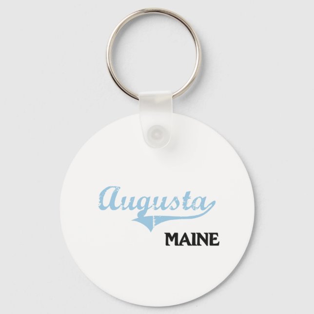 Augusta Maine City Classic Keychain (Front)