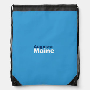 Augusta, Maine Drawstring Backpack